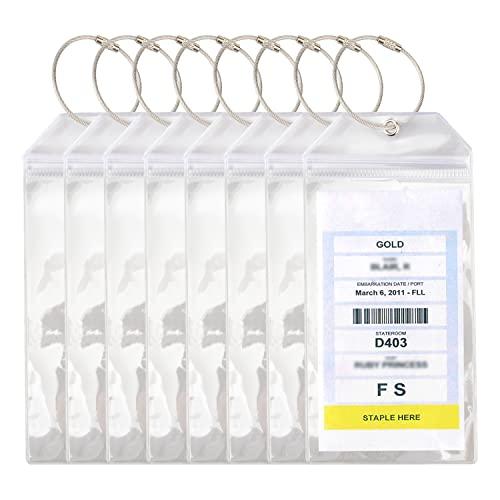 TEMLUM 荷物タグホルダー クルーズ・ 船荷物タグ スーツケースタグ 出張用タグ ネームタグ P...