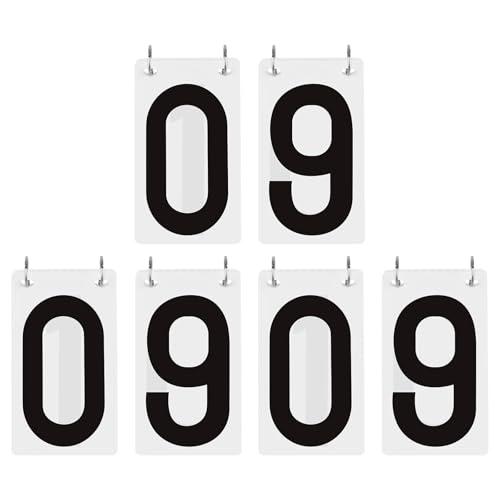 GOGO 1桁 スコアボード 6個入り 防水加工 片側表示0?9 携帯便利 読みやすい 耐久 携帯便...