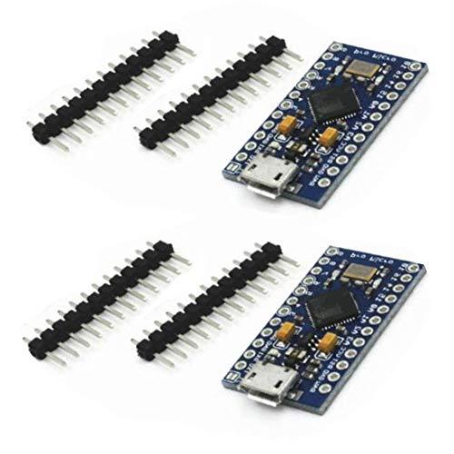 【互換品】 Hailege 2個セット Leonardo ProマイクロATmega32U4 5V ...