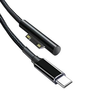 【互換品】 Surface 充電ケーブル PD 急速充電 15V/3A USB-C充電ケーブル ナイロン編み マイクロソフト Surface Pro