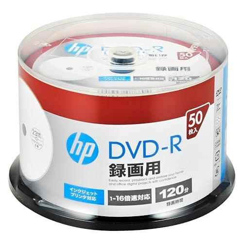 ヒューレット・パッカードHP 1回録画用 DVD-R CPRM 120分 50枚パックインクジェット...