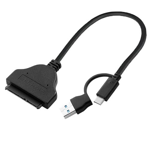 【互換品】 USB3.0 SATA 変換ケーブル｜USB-A/USB-C 二合一｜2.5 インチ H...