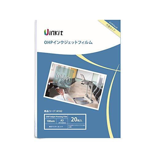 A3 OHPフィルム インクジェット用 コピー用 20枚 ノーカット 透明 Uinkit
