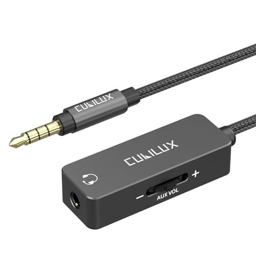 Cubilux 3.5mm音量調整ケーブル、音量調節器、ミニジャックオーディオボリュームコントローラ...