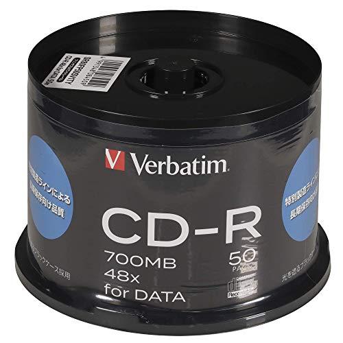 バーベイタムジャパン データ用 1回記録 CD-R 700MB ホワイトワイドプリンタブル 50枚 ...