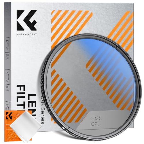 K&amp;F CONCEPT 58mm PLフィルター 偏光フィルター コントラスト 反射調整用 薄枠 C...