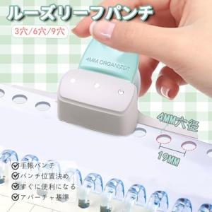KASELIN ルーズリーフ穴パンチ 3穴/6...の詳細画像1