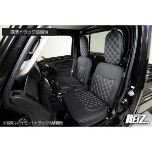 DA16T スーパーキャリイ 4型まで シートカバー ブラック/レッド