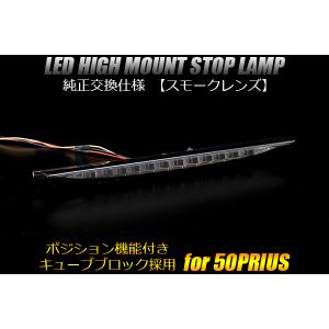 50プリウス前期用テールレンズカバー スモーク 4Pセット 【シックス