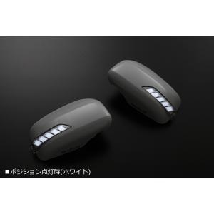 40系 カムリ 後期 LEDウインカーミラー フット付 サテンCH 橙光 