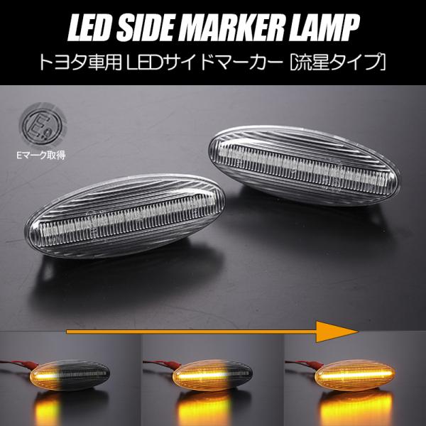 流れるウインカー FD3S RX-7 95年12月〜 シーケンシャル LED サイドマーカー クリア...