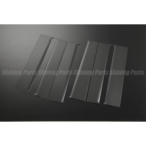 [カーボンルック] DA17V エブリィ バン ステンレス ピラー 6P ステンレス製 両面テープ施工済み REIZ ライツ カバー