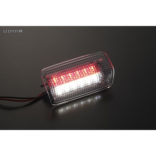 [赤LED点滅] ACV4#/AVV50 カムリ LEDカーテシランプ V2 12LED赤点滅＆12...