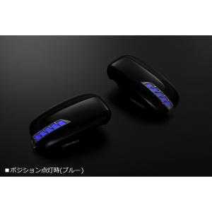 流星Ver.] L375S/L385S タント カスタム LEDウインカーミラー [W24/青