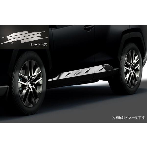 50系 RAV4 RAV4ハイブリッド サイドドアガーニッシュ 鏡面仕上げ 左右セット 計6ピース
