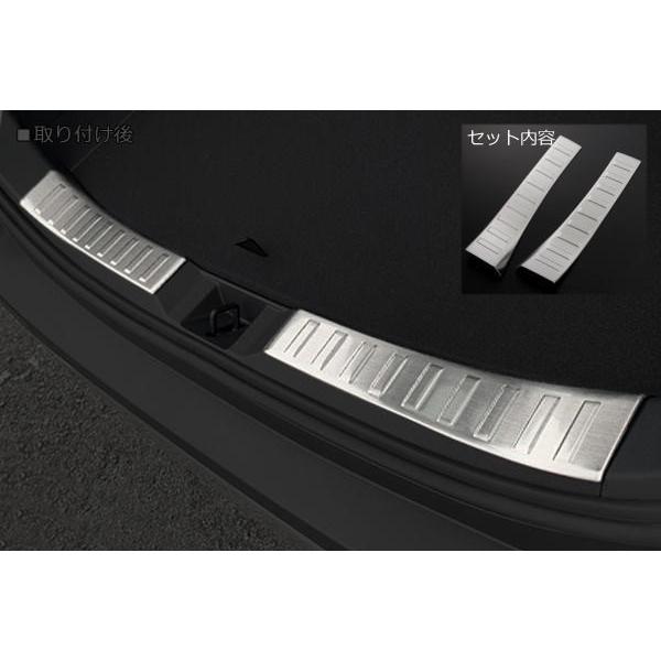 50系 RAV4 RAV4ハイブリッド バックドアスカッフガード サテンメッキ調仕上げ 左右セット