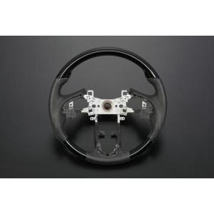 黒レザー　φ30ステアリング GK 3/4/5/6 GP 5/6 フィット 純正交換 コンビ ステアリング [ピアノ