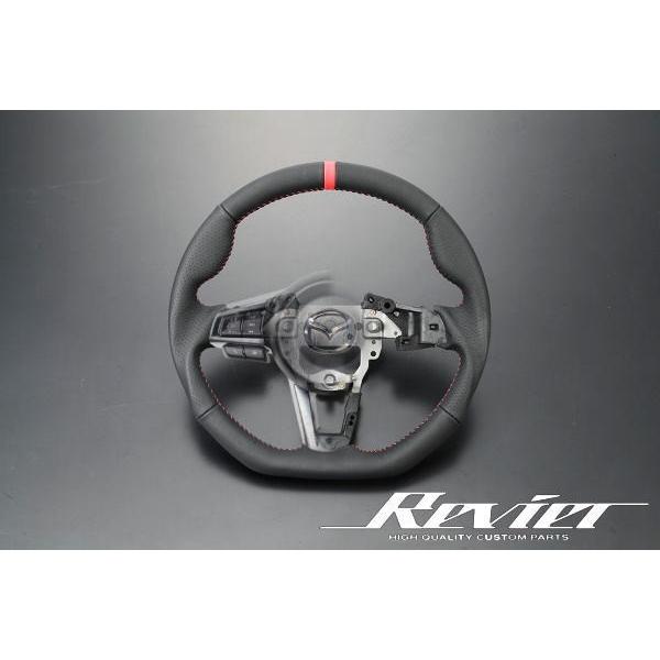 ハンドル ステアリング オールレザー×レッドステッチ マツダ ND系ロードスター ロードスターRF ...