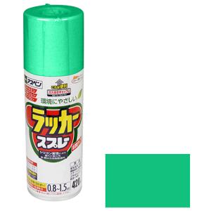 アスペンラッカースプレー アサヒペン 塗料・オイル スプレー塗料 420ml エメラルド｜shiningstore-express