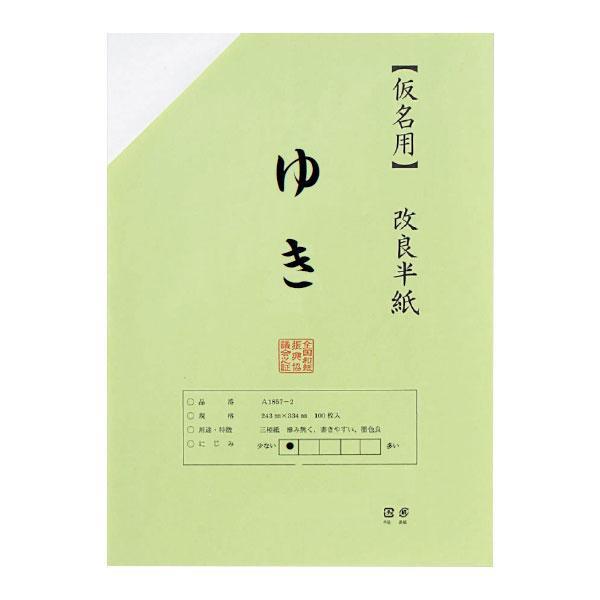 仮名用半紙 100枚 ポリ入り ゆき AB1660-1