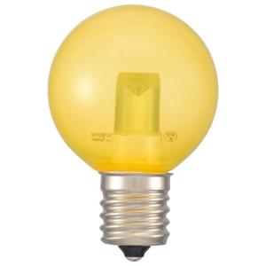 OHM LEDミニボール球装飾用 G40/E17/1.2W/52lm/クリア黄色 LDG1Y-H-E17 13C｜shiningstore-life