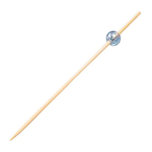 【50本入×5セット】 ヤマコー 用美 業務用 ビーズ串9cm 青 yamaco21601X5