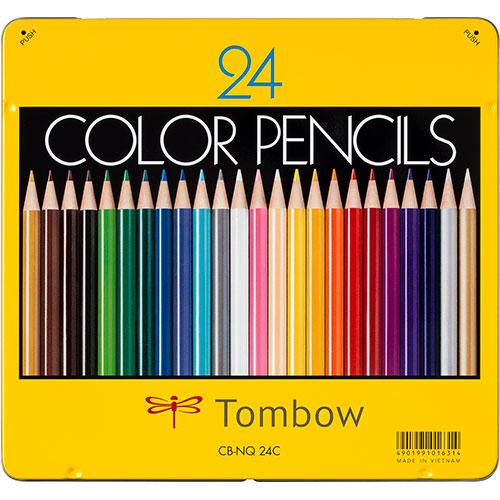 トンボ鉛筆 缶入色鉛筆 24色 NQ Tombow-CB-NQ24C