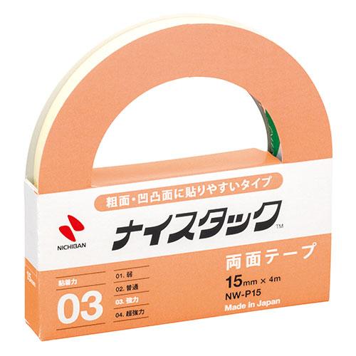 ニチバン ナイスタック 粗面・凸凹面に貼りやすいタイプ 15mm×4m NB-NW-P15