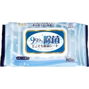 99.9%除菌 どこでも除菌シート 80枚入｜shiningstore-life