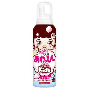 温泡 ONPO Kids 遊べる入浴 あわっぴー イチゴの香り ふんわりピンク色の泡 160mL｜shiningstore-life