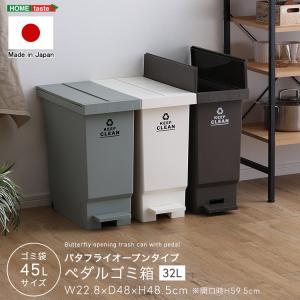 バタフライオープンタイプ　ペダルゴミ箱32L｜shiningstore-life