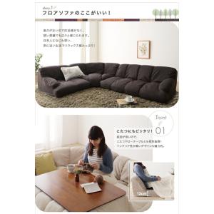 フロアソファ フロアコーナーソファ ロータイプ...の詳細画像3