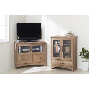 テレビ台 収納 テレビボード 32型 オーク調リビング収納シリーズ 2点セット コーナーテレビボード+キャビネット