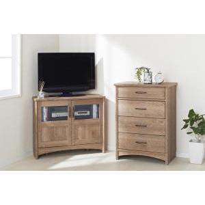 テレビ台 収納 テレビボード 32型 オーク調リビング収納シリーズ 2点セット コーナーテレビボード+チェスト