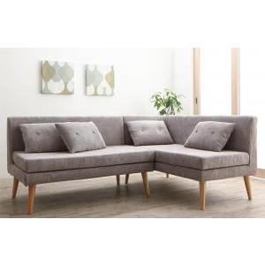 北欧デザインソファ リビングダイニングセット 2点セット(2Pソファ1脚+アームソファ1脚) 右アー...