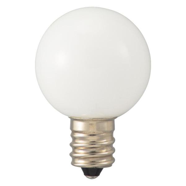 OHM LEDミニボール球装飾用 G30/E12/0.5W/16lm/昼白色 LDG1N-H-E12...