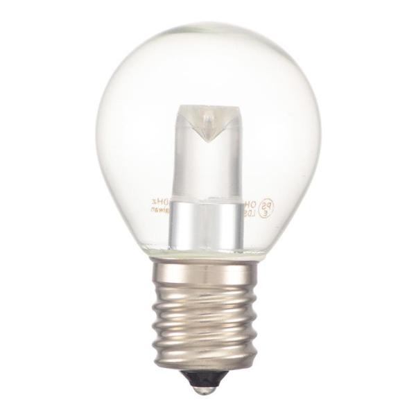 OHM LEDサイン球装飾用 S35/E17/1.2W/60lm/クリア昼白色 LDS1N-H-E1...