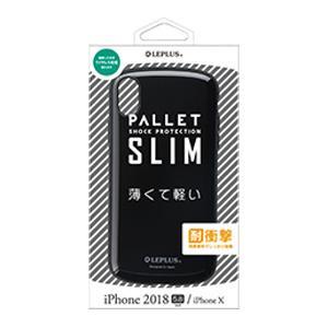 iPhoneXS iPhoneX 耐衝撃薄型ハイブリッドケースPALLETSlim ブラック LP-IPSHVCSBK｜shiningstore-next