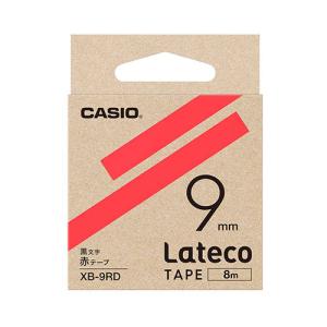カシオ計算機 Lateco 詰め替え用テープ 9mm 赤テープ 黒文字 XB-9RD