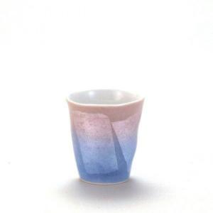 九谷焼 カップ 小 銀彩 紫青色 N120-13