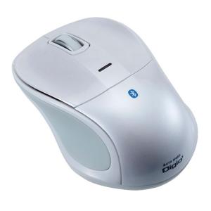 Digio デジオ 小型Bluetooth 静音3ボタンBlueLEDマウス ホワイト MUS-BKT111W｜shiningstore-next