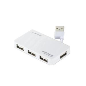 エレコム USB2.0ハブ(ケーブル収納タイプ) U2H-YKN4BWH｜shiningstore-next