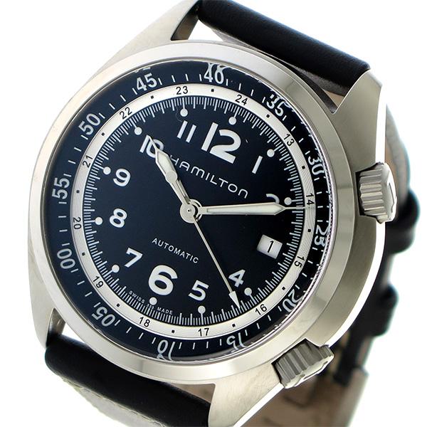 ハミルトン HAMILTON カーキ パイロット 自動巻き メンズ 腕時計 H76455733 ブラ...