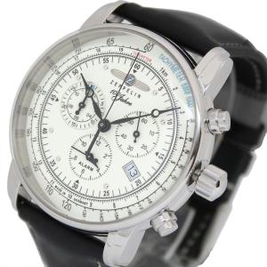ツェッペリン ZEPPELIN 腕時計 8680-3 メンズ クォーツ アイボリー ブラック｜shiningstore-next