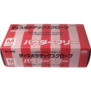 業務用 ディスポ ラテックスグローブ(天然ゴム手袋) パウダーフリー Mサイズ 100枚入｜shiningstore-next