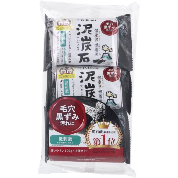 泥炭石 洗顔石鹸 100g×3個入