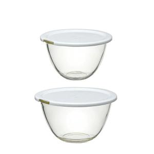 パイレックス フタつき耐熱ガラスボウル 14×9cm 0.5L×3個セット Pyrex