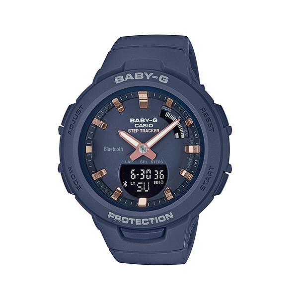 カシオ 腕時計 レディース BSA-B100-2AJF BABY-G クォーツ ネイビー国内正規 C...