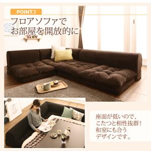 フロアソファ ふわふわなめらかマイクロファイバ...の詳細画像4