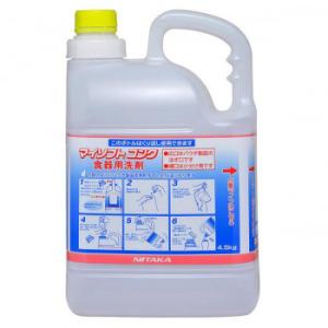 業務用 台所用洗剤 高濃度 無着色 マイソフトコンク 1kg×4袋(5L広口希釈用空ボトル付き) 212341｜shiningstore